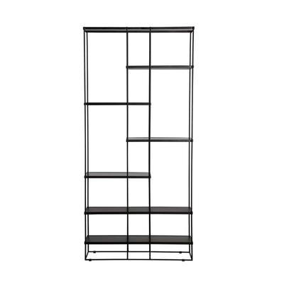 Modern Black wire metal frame MDF top bookcase L230A g